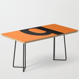 letter Q (Black & Orange) Coffee Table