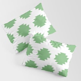 green Native American geometric design Pillow Sham