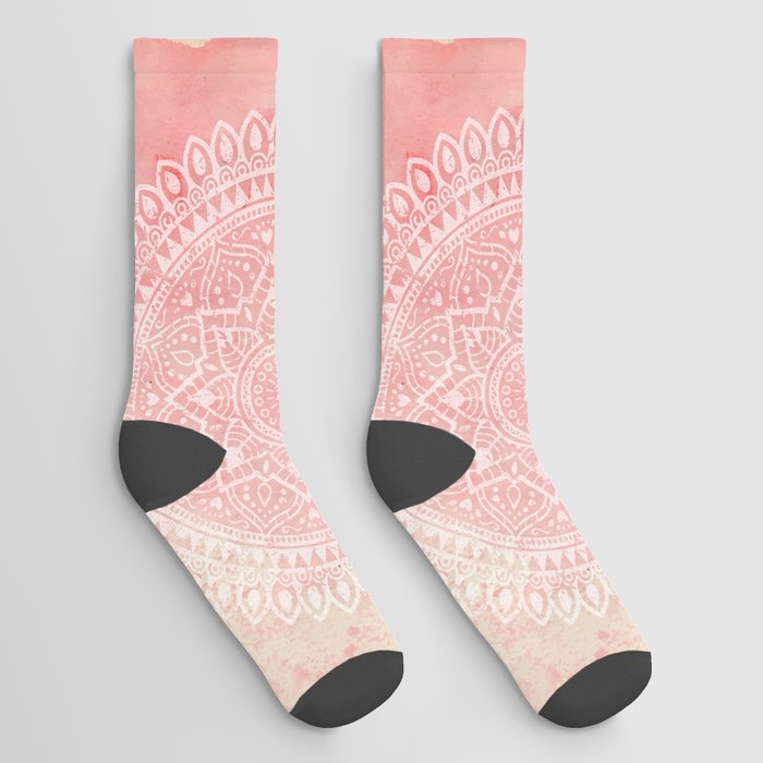 Pink Mandala Socks