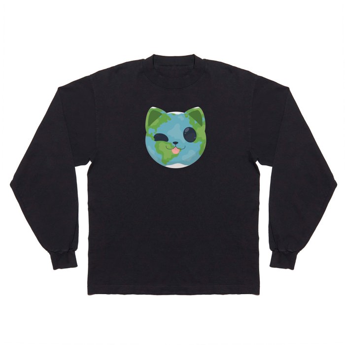 Earth Cat Long Sleeve T Shirt