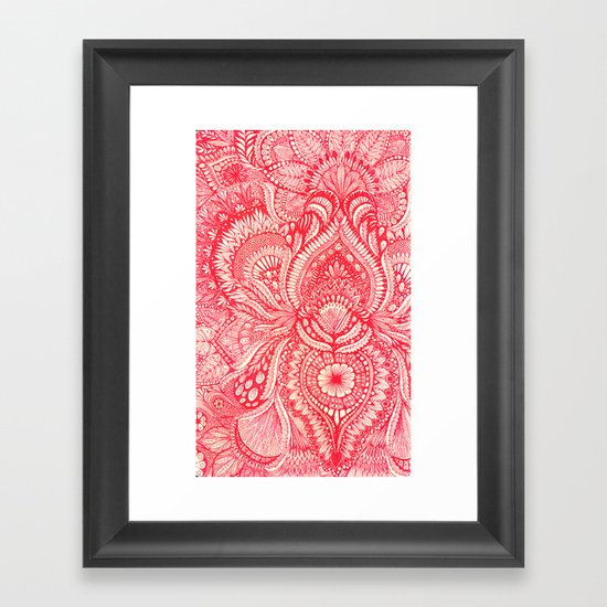 red Framed Art Print