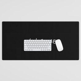 Welcome 1 black and white Desk Mat