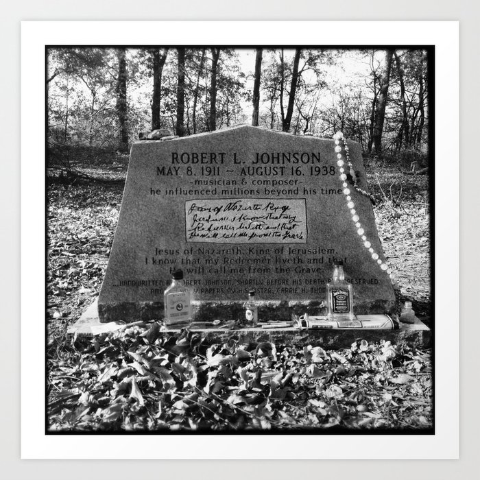 Grave of Robert Johnson, near Money, Mississippi Art Print