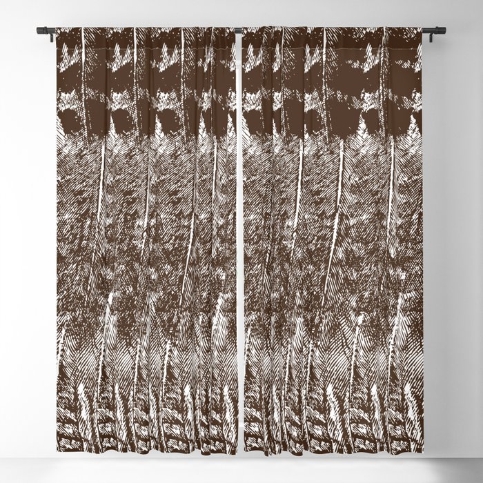 Feather Pattern Bird Feathers Brown And White Blackout