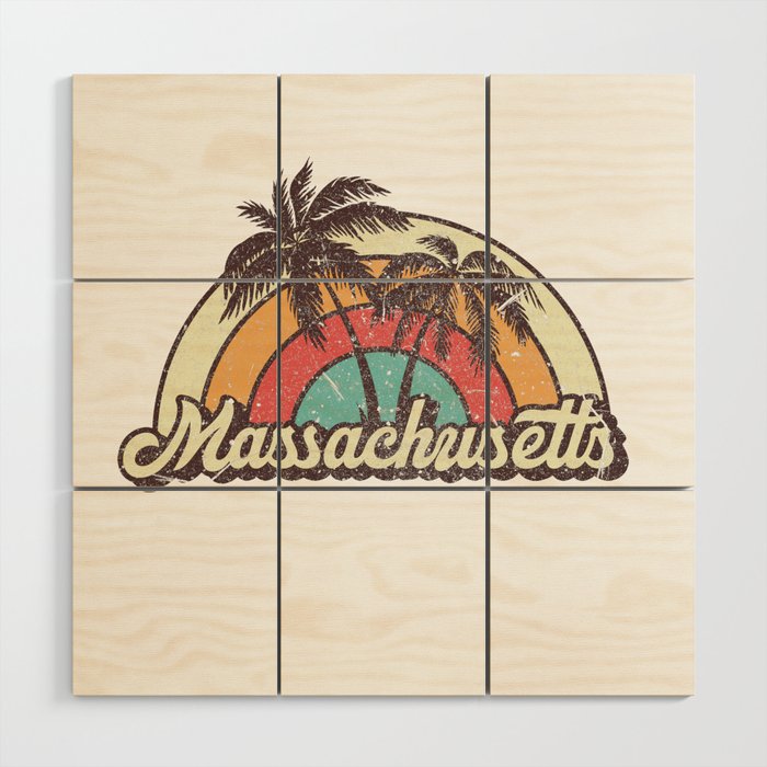 Massachusetts beach city Wood Wall Art