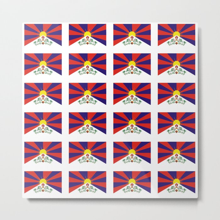 flag of thibet,བོད,tibetan,asia,china,Autonomous Region,everest,himalaya,buddhism,dalai lama Metal Print