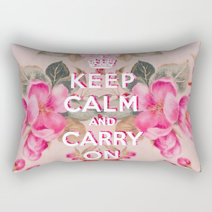 Pink Girly Keep Calm And Carry On Vintage Pink Elegant Floral