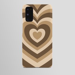 Aesthetic Hypnotic Brown Hearts Android Case