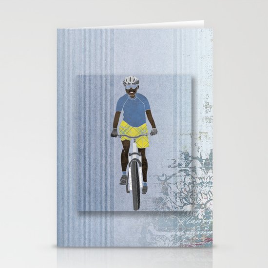 Bicycle girl 1 Stationery Cards