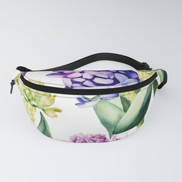 Lovely Watercolor Hyacinths Fanny Pack