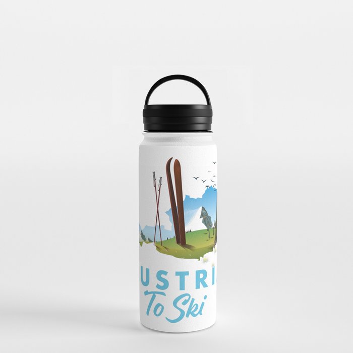 Austria To Ski Water Bottle