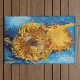 Vincent van Gogh - Two Cut Sunflowers Outdoor Rug