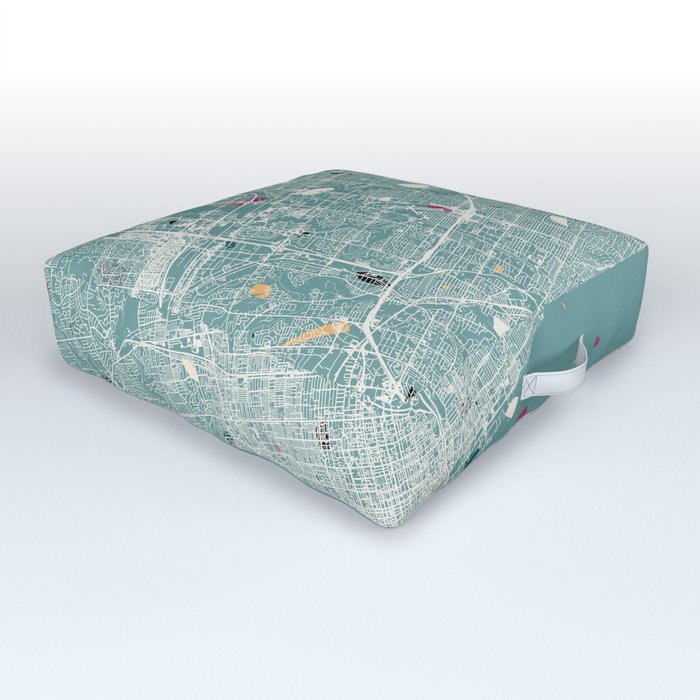 Toronto - City Map - Terrazzo Outdoor Floor Cushion