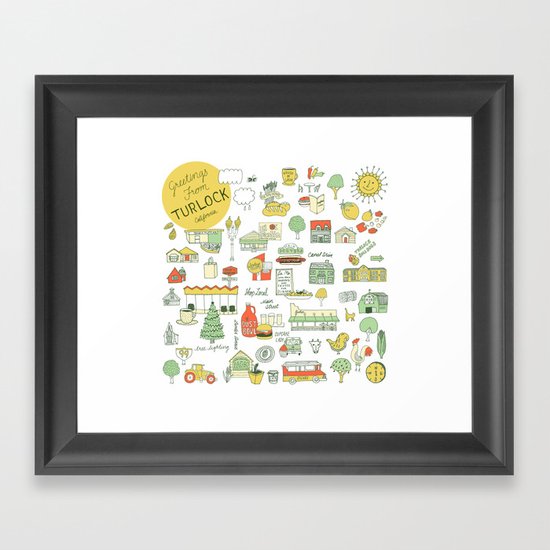 Turlock, CA Framed Art Print