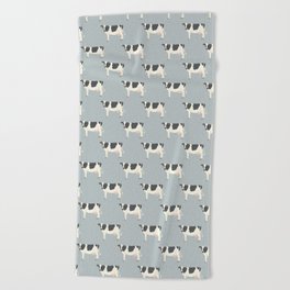 Cute Black White Cow Beach Towel