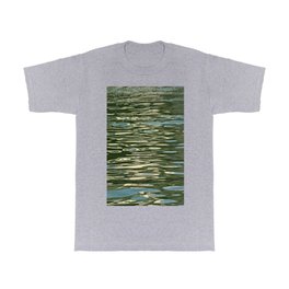 River Lake Water Surface Texture  T Shirt | Gleam, Undulation, Texture, Swirls, Flow, Shining, Fluid, Gleaming, Natural, Ripples 