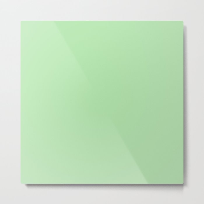 EARLY SPRING green solid color. Soft pastel Celadon shade plain pattern  Metal Print