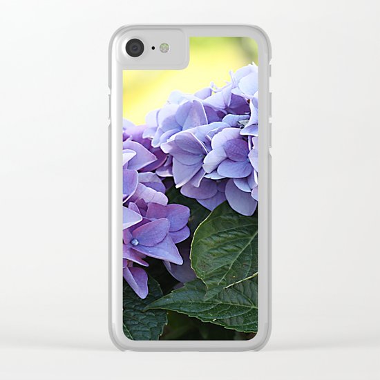 Purple hydrangea(1). Clear iPhone Case