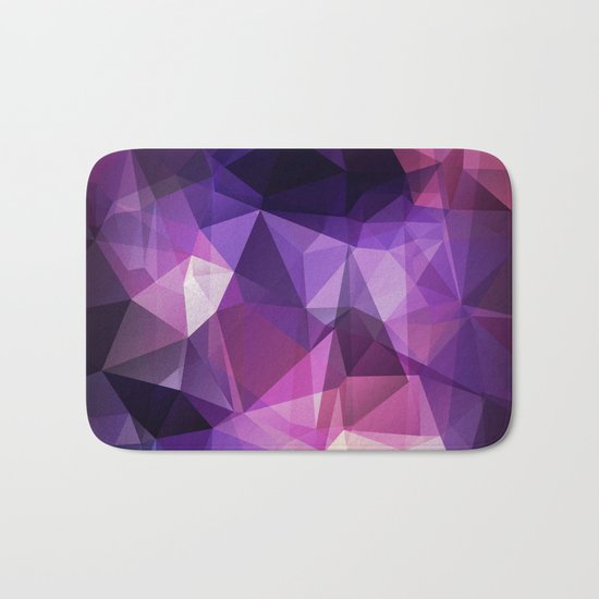 Stylish geometrical print with polygonal triangles Bath Mat