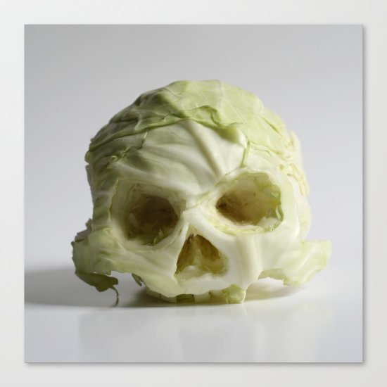 360. Skull of Cabbage Canvas Print