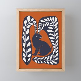 Bunny on the hill  Framed Mini Art Print