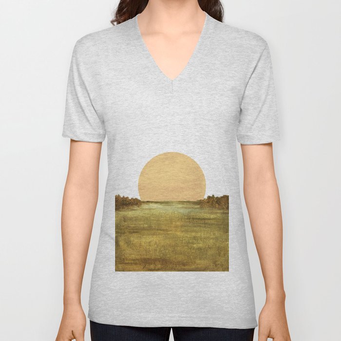 Sunset V Neck T Shirt