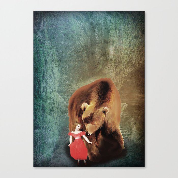 The girl and the beast Canvas Print