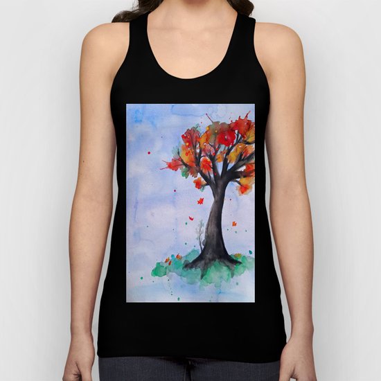 Autumn Begins Unisex Tank Top