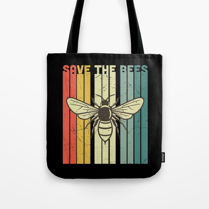 Save The Bees Vintage Tote Bag
