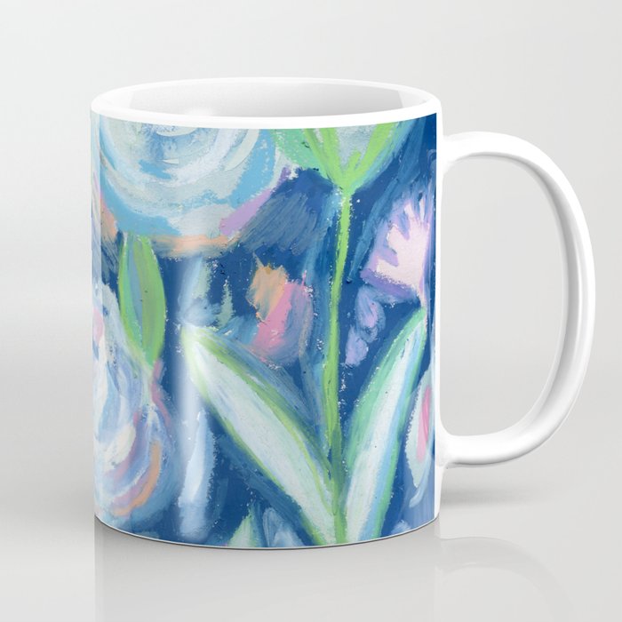 blue floral explosion Coffee Mug