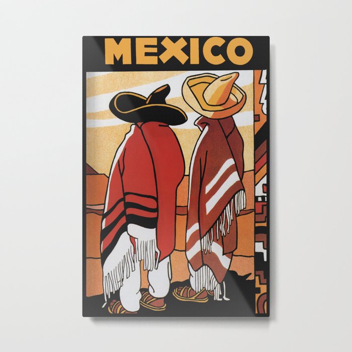 Mexico - Vintage Travel Poster Metal Print