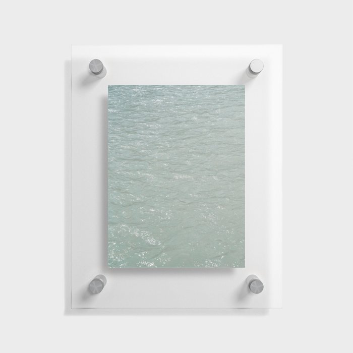 Sparkling summer sea art print - blue coastal waves - nature and travel photography Floating Acrylic Print