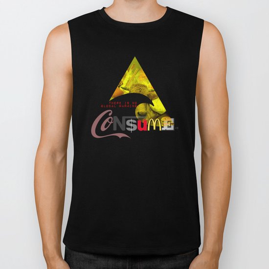 There is NO global warming! CONSUME MORE Biker Tank