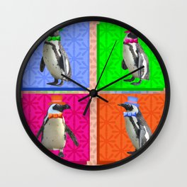 Perfect Penguin Portraits Wall Clock