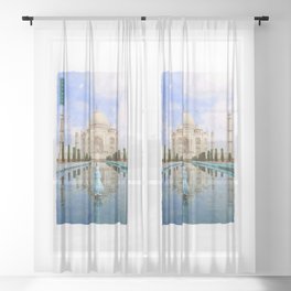 Taj Mahal - White Sheer Curtain