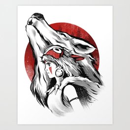 Wallpaper Princess Mononoke Art Prints For Any Decor Style Society6 For Free