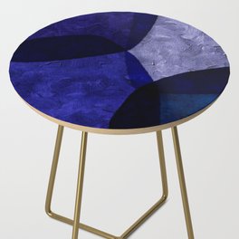 BLUE COLORS MINIMALIST ABSTRACT ART - #03 by Seis Art Studio Side Table