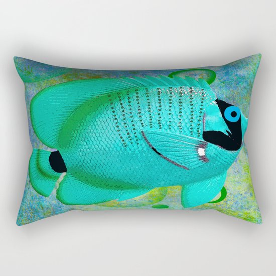 ANGEL FISH BLUE Rectangular Pillow