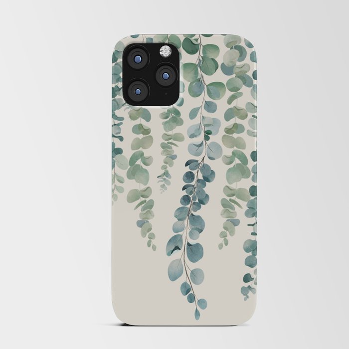 Watercolor Eucalyptus Leaves iPhone Card Case