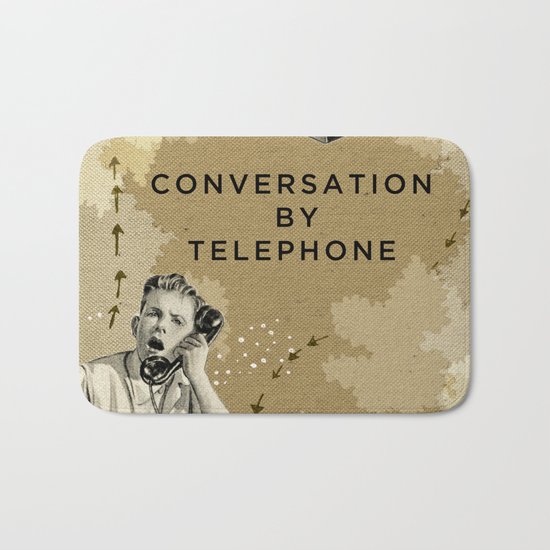 Conversation by Telephone Bath Mat