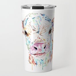 Manitoba Cow - Colorful Watercolor Painting Travel Mug