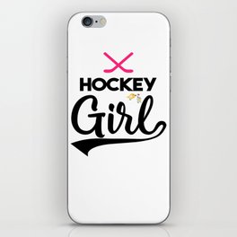 Hockey Girl Art Design For Women Who Love Hockey iPhone Skin