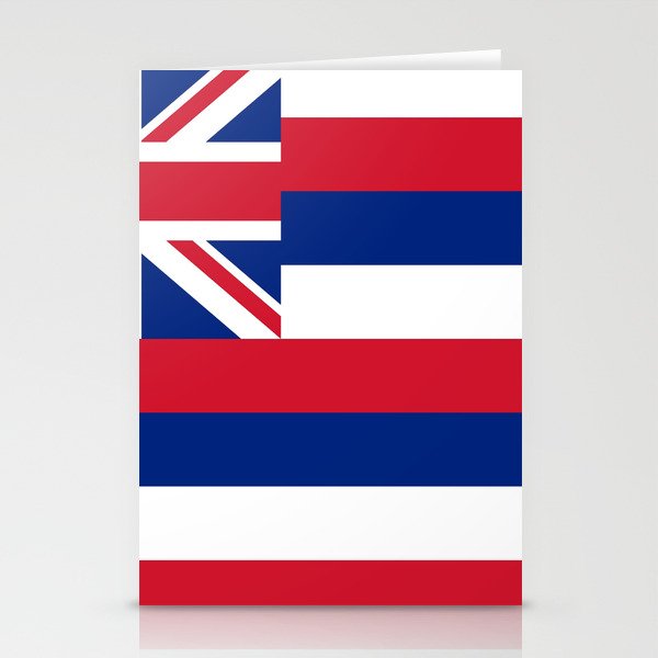 flag of hawai,america,usa,Aloha State, Paradise of the Pacific, Hawaiian,oceania,Honolulu,Maui,Oahu, Stationery Cards