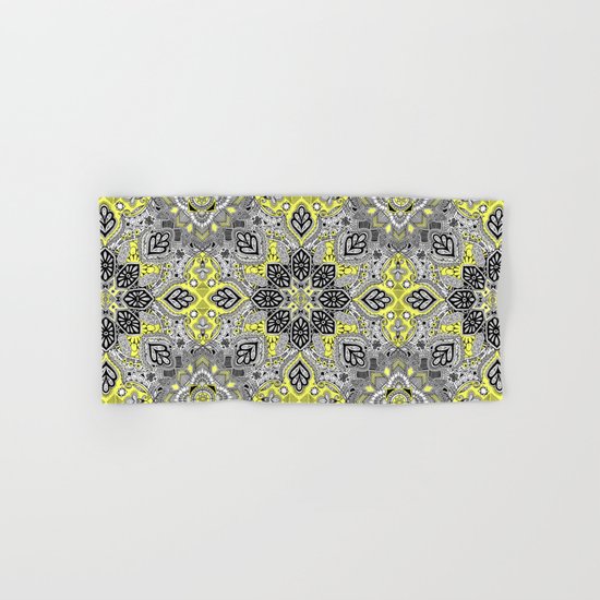 Boho Sunshine Medallion Pattern Hand & Bath Towel