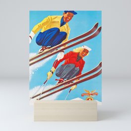 Vintage Ski Poster Mini Art Print