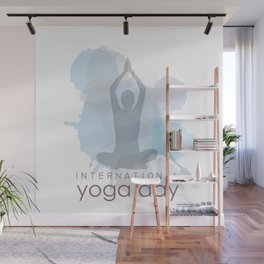 International yoga and meditation workout position Wall Mural