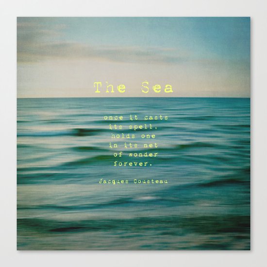 The Sea - typo Canvas Print