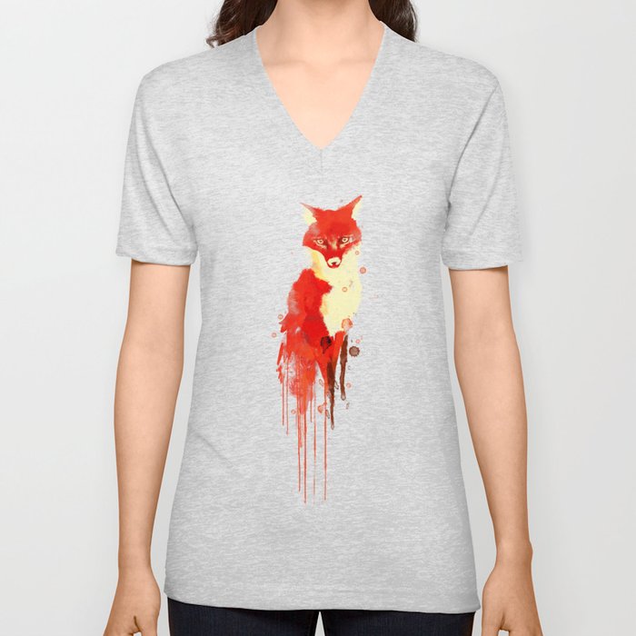 The fox, the forest spirit V Neck T Shirt