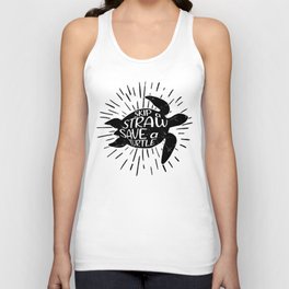 Skip A Straw Save A Turtle Unisex Tank Top