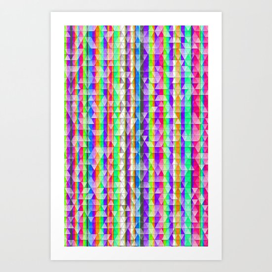 Aztec Stripes Art Print